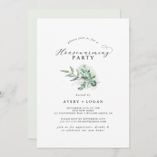 Invitation Elégante Soirée de la Ménage (Devant / Derrière)