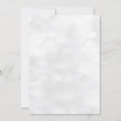 Invitation Élégante Soirée de la Neige Blanche et de l'Or (Dos)