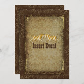 Invitation Élégante soirée de ranch western (Devant / Derrière)