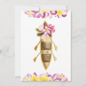 Invitation Élégante soirée d'engagement d'été à Hawaï (Dos)