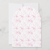 Invitation Elégante soirée thé Baby shower fille Arch après-m (Dos)