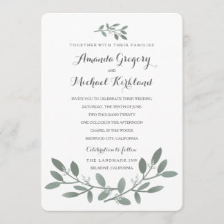 Invitation Elégante Suite Mariage Eucalyptus