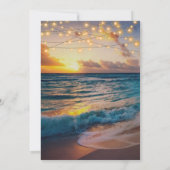 Invitation Elégante Sunset Beach String Fête des mariées (Dos)