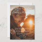 Invitation Élégante superposition 50e anniversaire de Mariage (Devant)