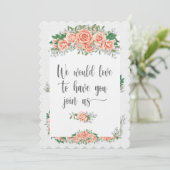 Invitation élégante sur papier toile de lin (Debout devant)