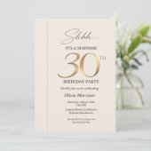 Invitation Élégante Surprise 30e Anniversaire (Debout devant)