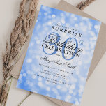 Invitation Élégante SURPRISE 30e anniversaire Marine Lumières<br><div class="desc">Elégant 30e anniversaire de fête Shimmer Lumières modèle d'invitation. Doté de lumières scintillantes modernes. Idéal pour les 30ème,  40ème,  50ème,  60ème et 70ème anniversaire et plus !</div>
