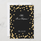Invitation Elégante SURPRISE 50e Anniversaire Or Noir (Dos)
