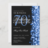 Invitation Elégante surprise 70e anniversaire Sparkles Navy (Devant)