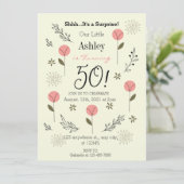 Invitation Elégante surprise Floral 50e anniversaire Invitati (Debout devant)