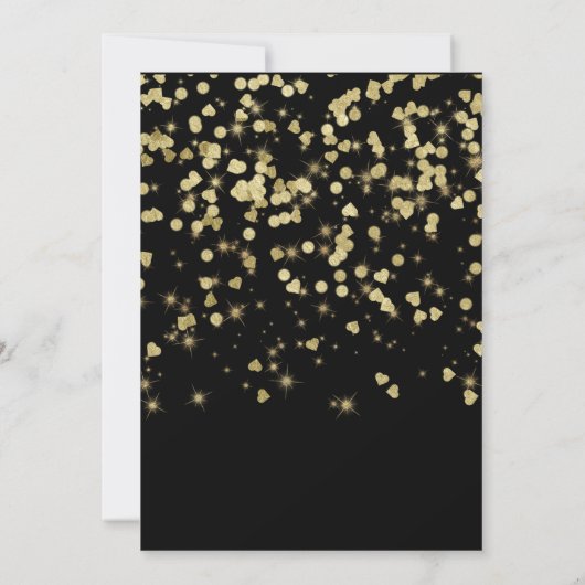 Invitation Elégante surprise Parties scintillant de fête d'an (Dos)