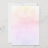 Invitation Élégante Sweet sixteen d'aquarelle rose (Dos)