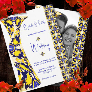 Invitation Élégante Talavera colorée Photo Mariage mexicain