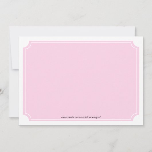 Invitation Elégante Tea Party (Dos)