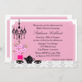 Invitation Elégante Tea Party (Devant / Derrière)
