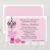 Invitation Elégante Tea Party (Devant / Derrière)