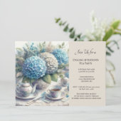 Invitation Elégante Tea Party Vintage (Debout devant)