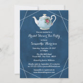 Invitation Elégante Teapot Fête des mariées Tea Party (Devant)