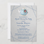 Invitation Elégante Teapot Fête des mariées Tea Party (Devant)