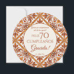 Invitation Elégante Terracotta Mexicaine Talavera merci<br><div class="desc">mexicaine Talavera terre cuite marrone brun élégant merci cartes,  cartes de faire-part de mariage,  nuances de brun talavera fête merci cartes,  Invitaciones de boda marrón talavera mexicana</div>