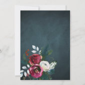 Invitation Elégante tourbière d'hiver rustique rose douche de (Dos)