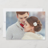 Invitation Elégante tradition Bouquet Floral Rouge Mariage ph (Dos)