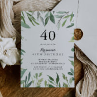 Élégante Tropical Green Foliage fête de 40e annive