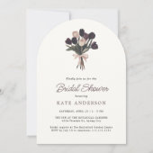 Invitation Élégante Tulipes violettes modernes Fête des marié (Devant)