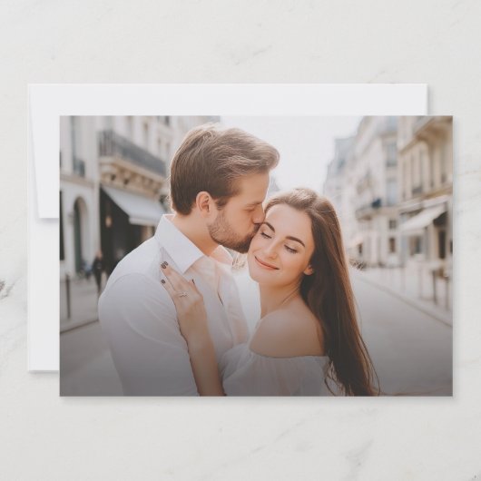 Invitation Élégante typographie 2 Mariage photo (Dos)