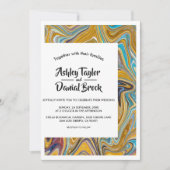 Invitation Élégante typographie Abstrait simple Mariage d'art (Devant)