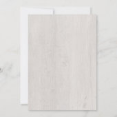 Invitation Élégante typographie Botanique Mariage de bois (Dos)