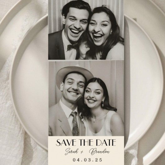 Invitation Élégante typographie de la photo Code postal Enreg