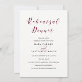 Invitation Élégante typographie | Dîner de répétition de Mars (Devant)