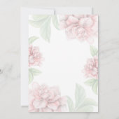 Invitation Élégante Typographie florale rose 70 Anniversaire (Dos)