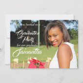 Invitation Élégante Typographie Graduation Photo Party (Devant)