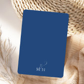 Invitation Élégante typographie gras classique bleu floral