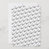 Invitation Élégante typographie mariage de douche nuptiale (Dos)