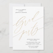 Invitation Élégante typographie Photo Graduation Party Invita (Devant)