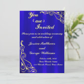 Invitation Élégante Typographie Regal Golden Flourdissante (Debout devant)