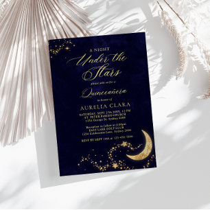 Invitation Elégante Une nuit sous les étoiles Quinceañera