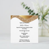 INVITATION ÉLÉGANTE VAGUE DE PARTIES SCINTILLANT D'OR NOIR (Debout devant)