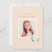 Invitation Élégante végétation fleurie Première communion de  (Dos)