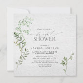 Invitation Elégante verdure Aquarelle Fête des mariées floral (Devant)