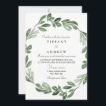 Invitation Elégante verdure Aquarelle Wreath Wedding Invitati<br><div class="desc">Elégante verdure Aquarelle Wreath Wedding Invite Matching collection in Niche and Nest store. Oeuvre de www.EssemCreatives.etsy.com</div>