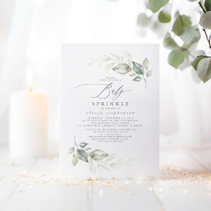 Invitation Élégante verdure Baby Sprinkle Baby Shower