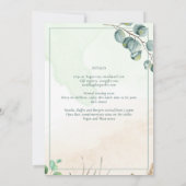 Invitation Elégante verdure Botanique Ampersand Mariage Invit (Dos)