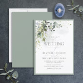 Invitation Elégante verdure botanique Aquarelle florale