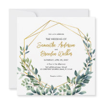 Elégante verdure botanique feuille Mariage