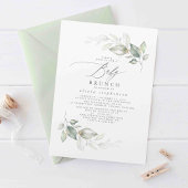 Invitation Elégante verdure Cute Baby Brunch Baby shower