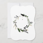 Invitation Élégante verdure de couronne minimalisme Invitatio (Dos)